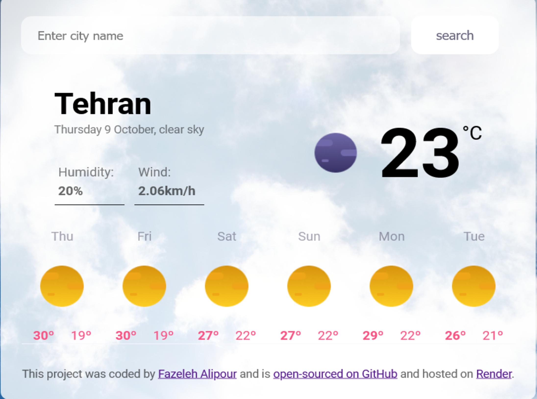 Weather project preview