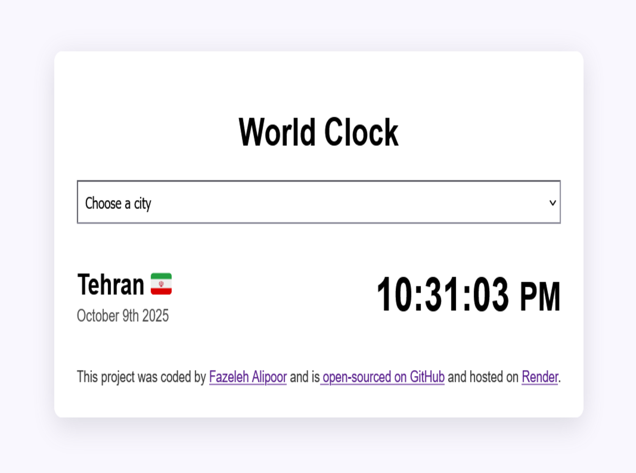 world clock project preview